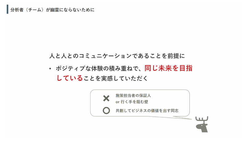 分析者（チーム）が幽霊にならないために